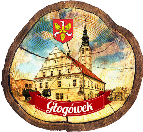 Magnes drewniany pieniek Głogówek