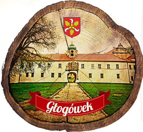 Magnes drewniany pieniek Głogówek
