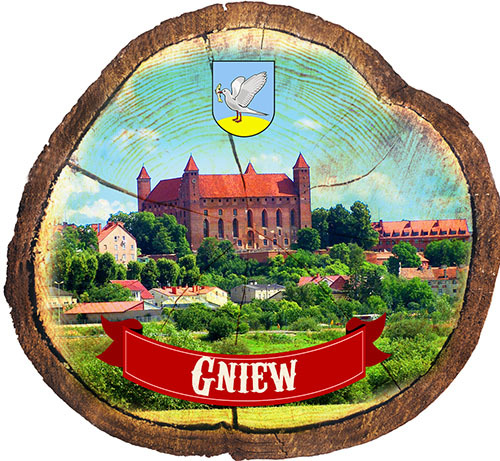 Magnes drewniany pieniek Gniew