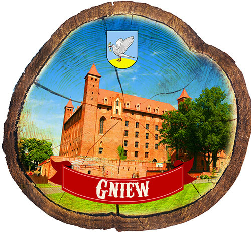 Magnes drewniany pieniek Gniew