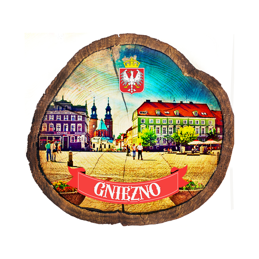 Magnes drewniany pieniek Gniezno
