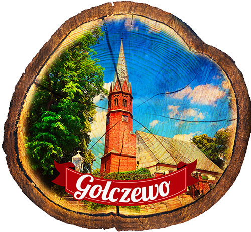 Magnes drewniany pieniek Golczewo