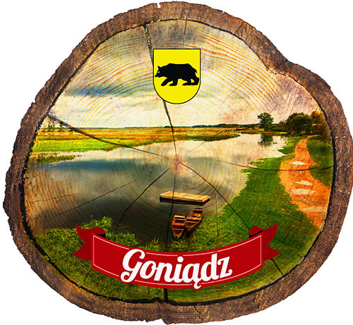 Magnes drewniany pieniek Goniądz