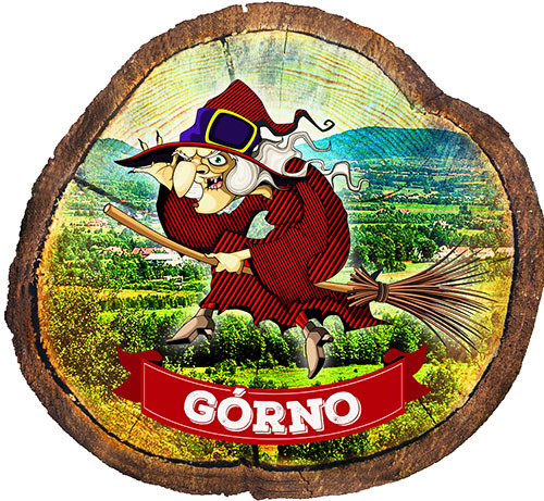 Magnes drewniany pieniek Górno