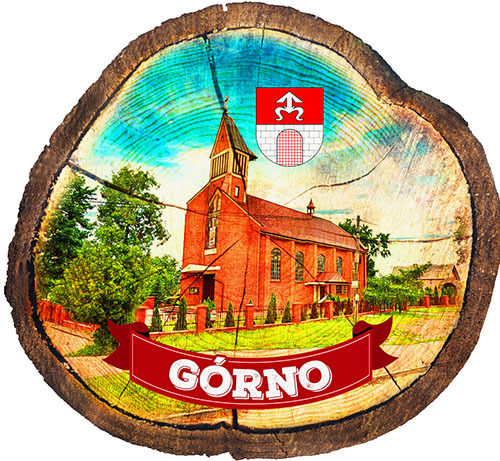 Magnes drewniany pieniek Górno