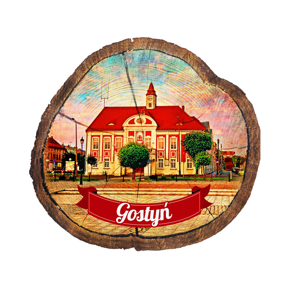 Magnes drewniany pieniek Gostyń