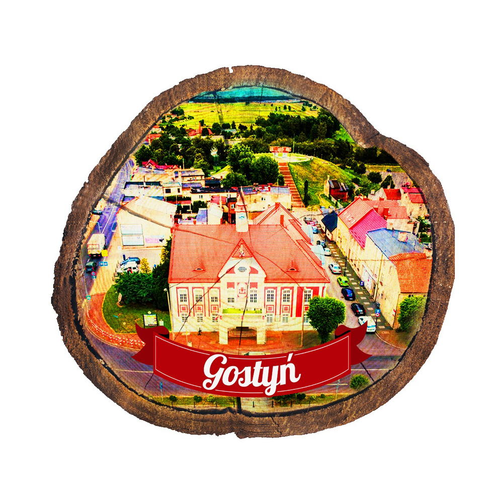 Magnes drewniany pieniek Gostyń