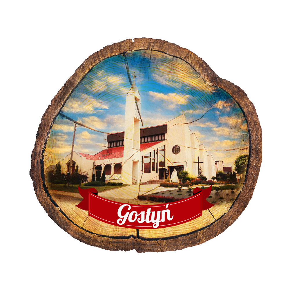 Magnes drewniany pieniek Gostyń