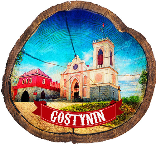 Magnes drewniany pieniek Gostynin