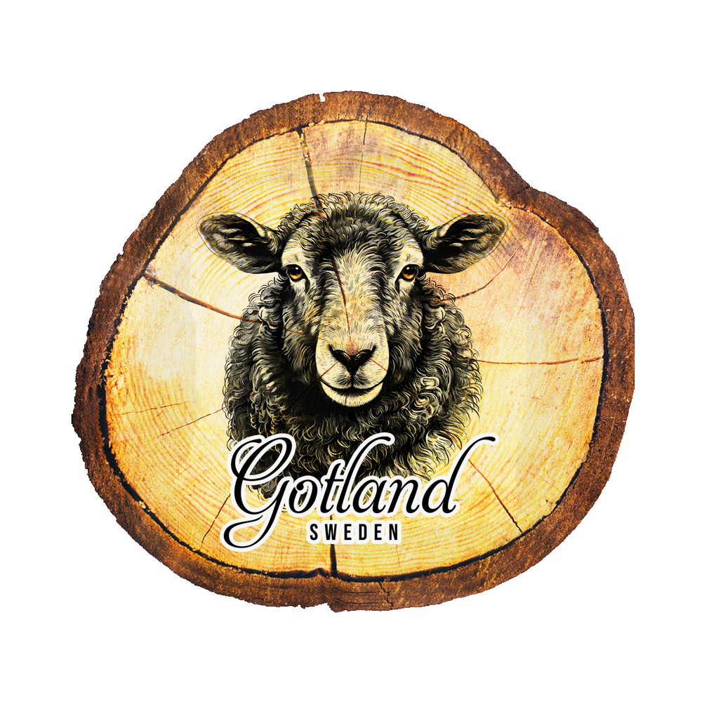 Magnes drewniany pieniek Gotland