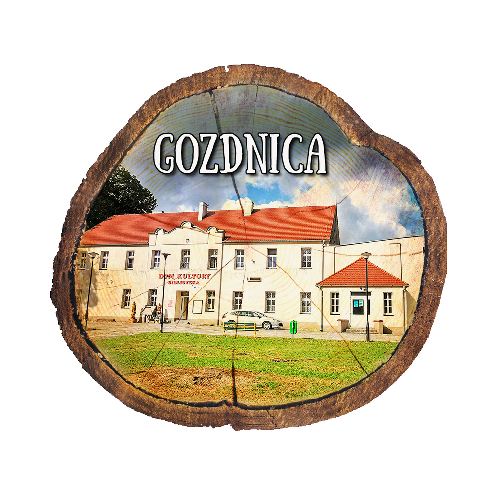 Magnes drewniany pieniek Gozdnica