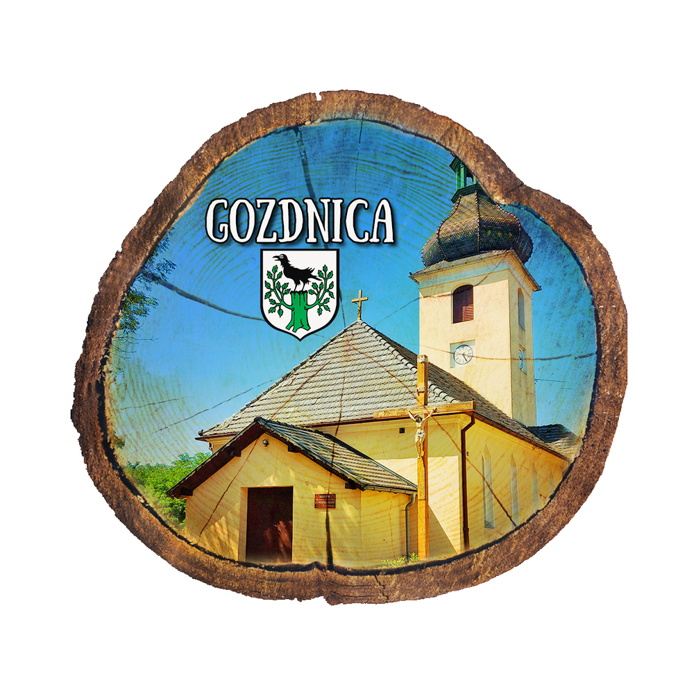 Magnes drewniany pieniek Gozdnica