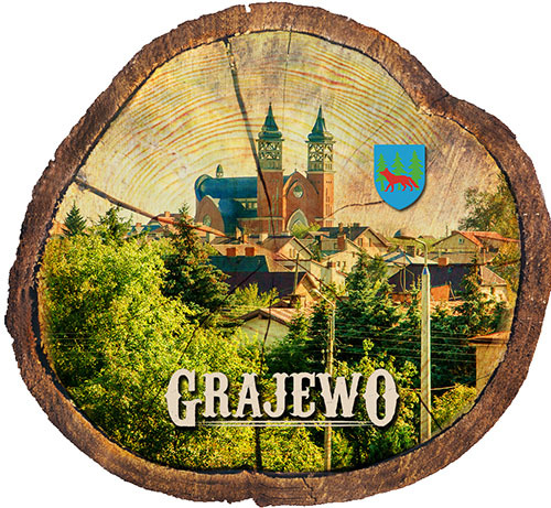 Magnes drewniany pieniek Grajewo