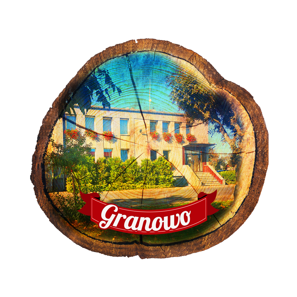 Magnes drewniany pieniek Granowo