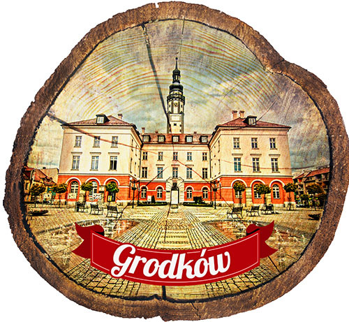 Magnes drewniany pieniek Grodków
