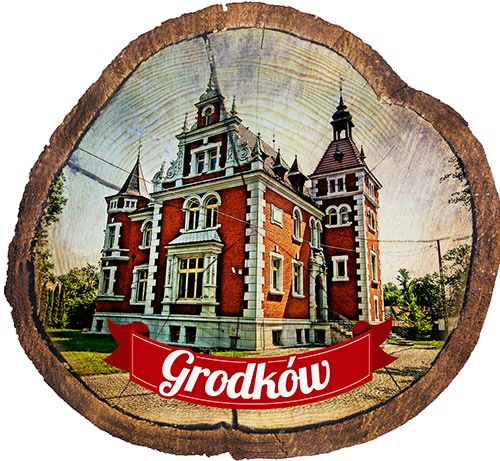 Magnes drewniany pieniek Grodków