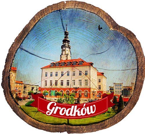 Magnes drewniany pieniek Grodków