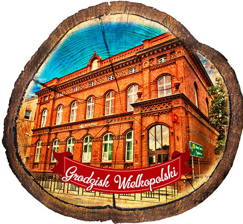 Magnes drewniany pieniek Grodzisk Wielkopolski