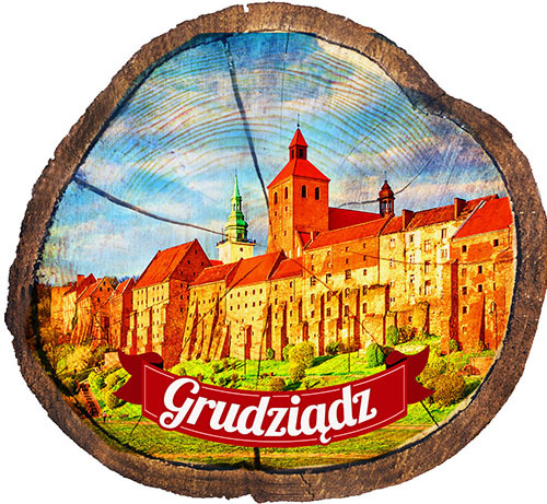 Magnes drewniany pieniek Grudziądz
