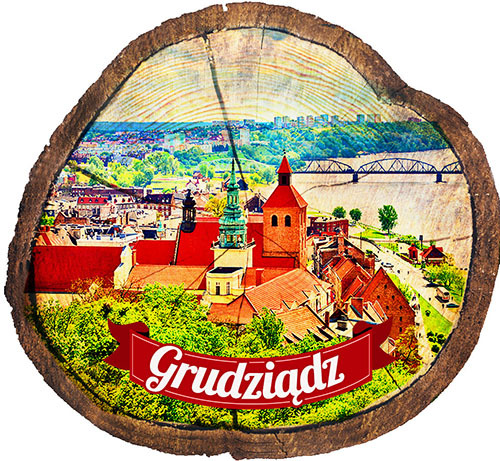 Magnes drewniany pieniek Grudziądz