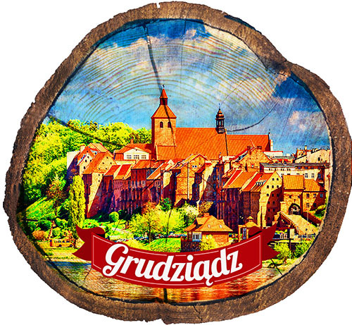 Magnes drewniany pieniek Grudziądz