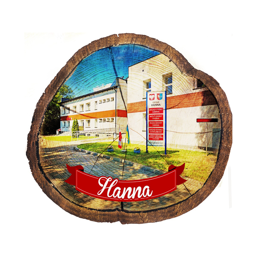 Magnes drewniany pieniek Hanna