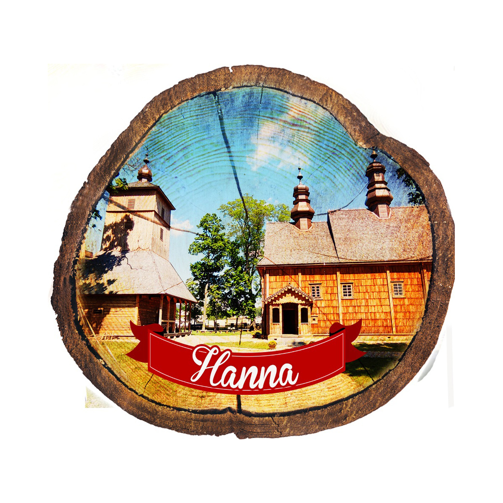 Magnes drewniany pieniek Hanna