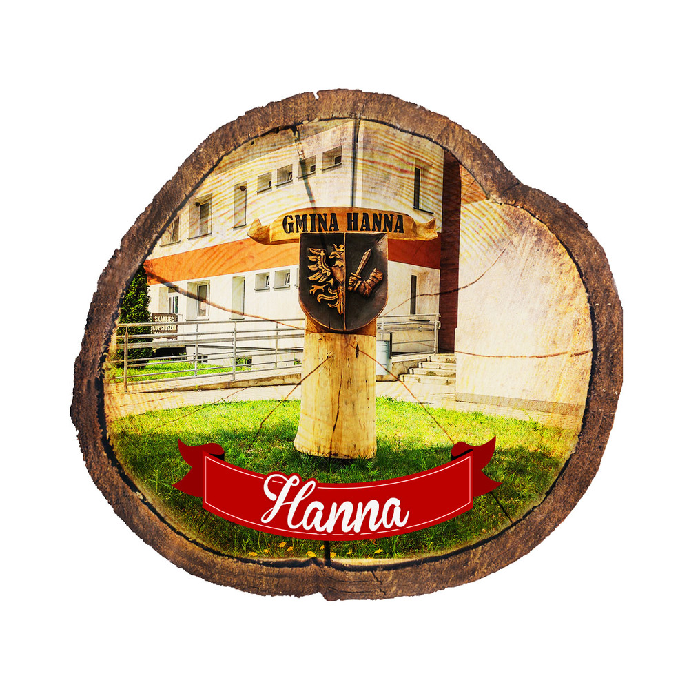 Magnes drewniany pieniek Hanna
