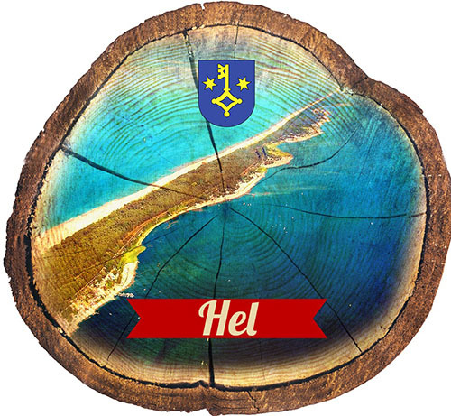 Magnes drewniany pieniek Hel