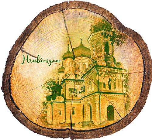 Magnes drewniany pieniek Hrubieszów