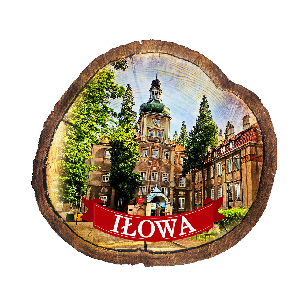 Magnes drewniany pieniek Iłowa