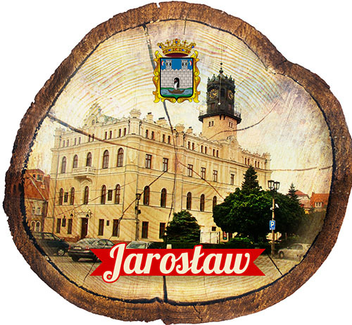 Magnes drewniany pieniek Jarosław