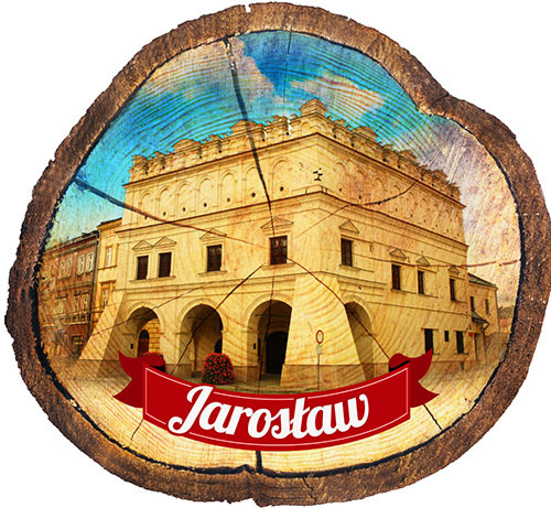 Magnes drewniany pieniek Jarosław