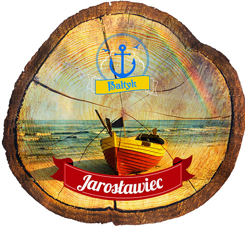 Magnes drewniany pieniek Jarosławiec