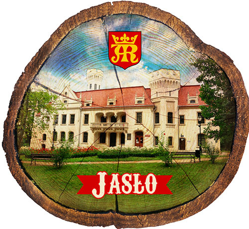 Magnes drewniany pieniek Jasło