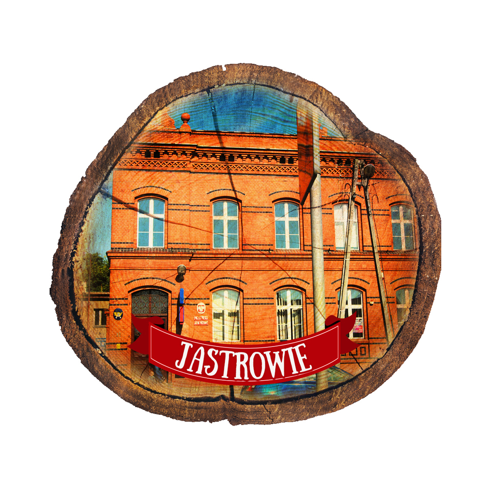 Magnes drewniany pieniek Jastrowie