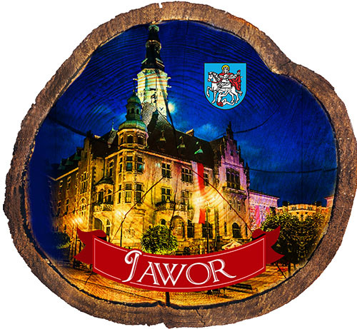 Magnes drewniany pieniek Jawor
