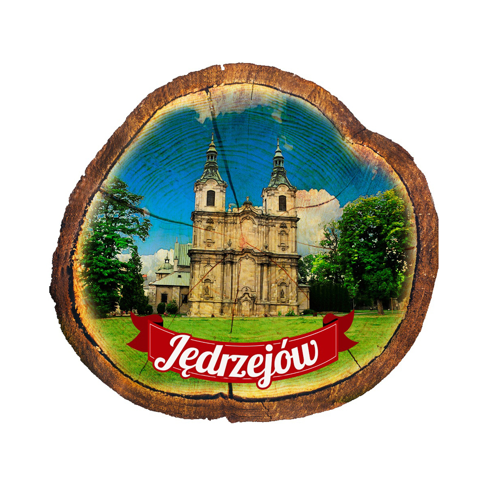 Magnes drewniany pieniek Jędrzejów