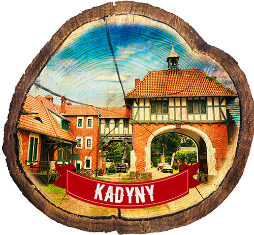 Magnes drewniany pieniek Kadyny
