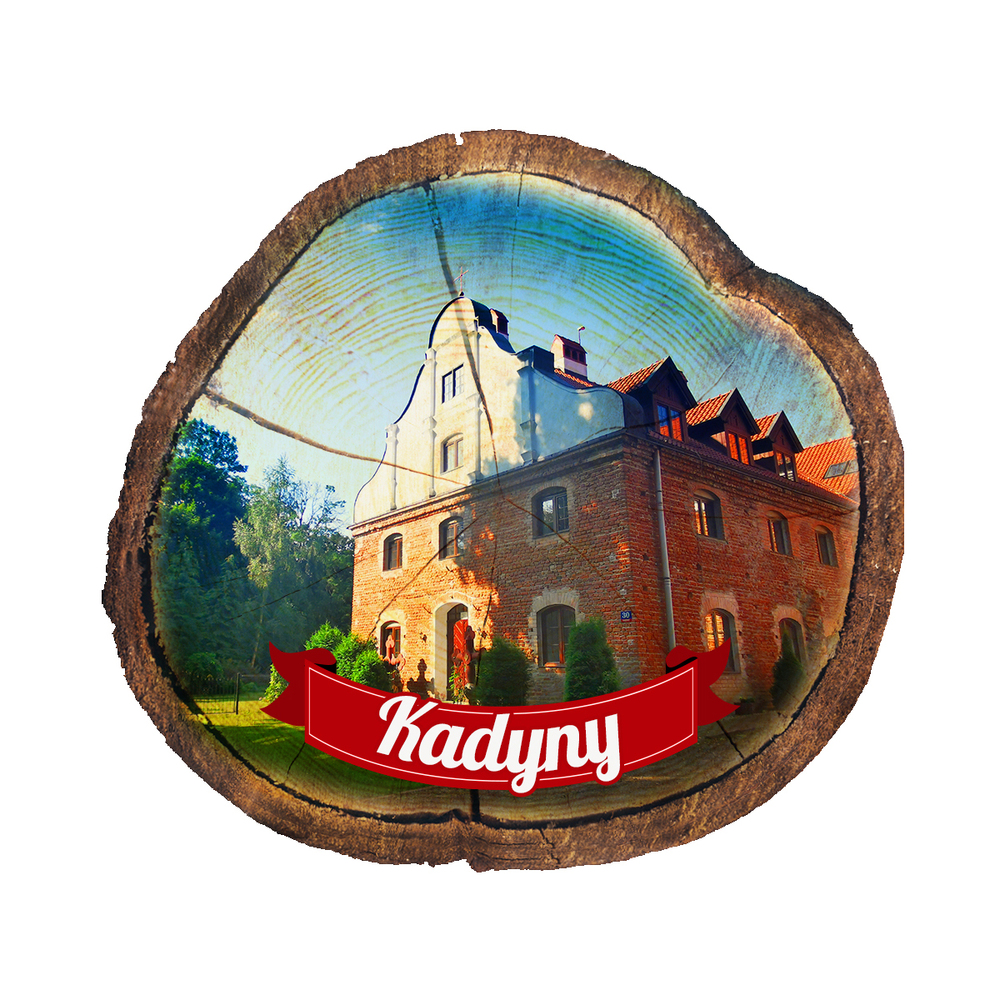Magnes drewniany pieniek Kadyny