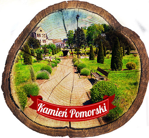 Magnes drewniany pieniek Kamień Pomorski