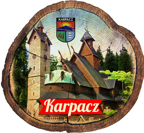 Magnes drewniany pieniek Karpacz