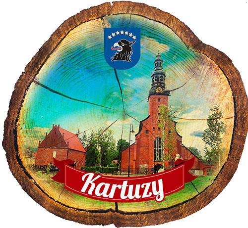 Magnes drewniany pieniek Kartuzy