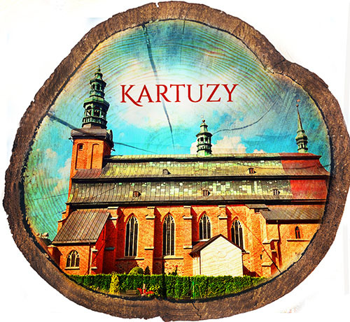 Magnes drewniany pieniek Kartuzy