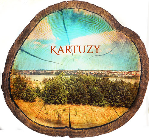 Magnes drewniany pieniek Kartuzy