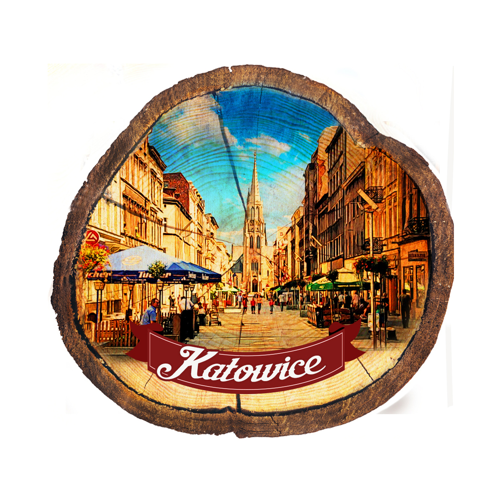 Magnes drewniany pieniek Katowice