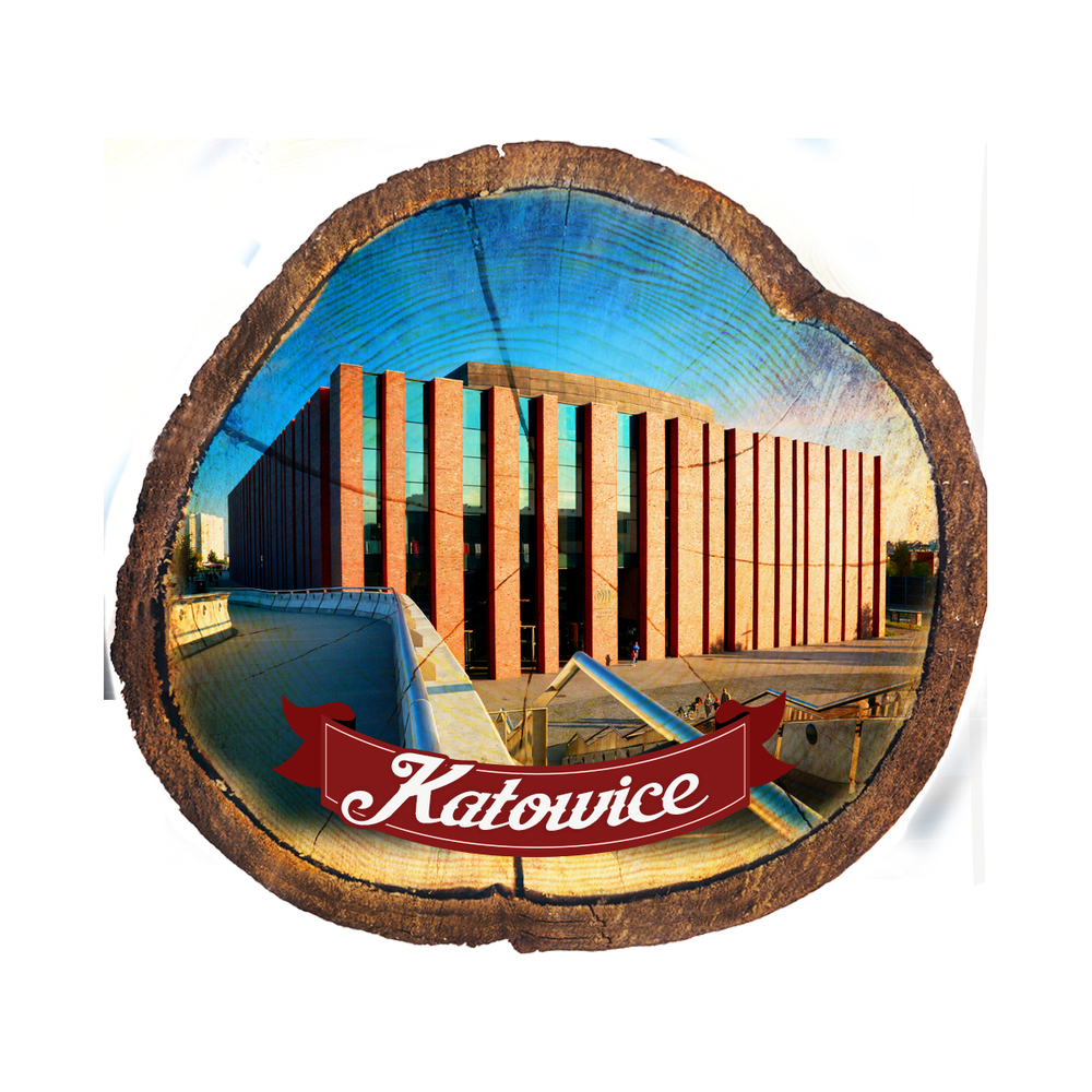 Magnes drewniany pieniek Katowice