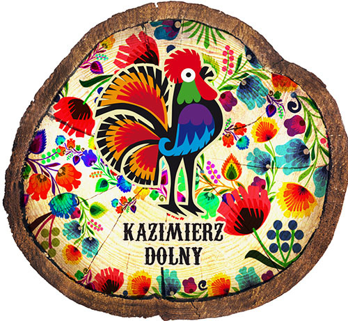 Magnes drewniany pieniek Kazimierz Dolny