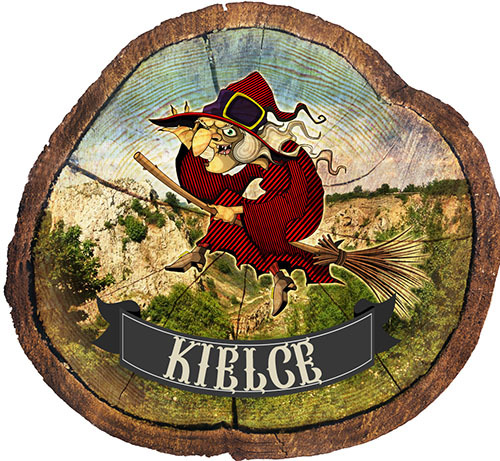 Magnes drewniany pieniek Kielce