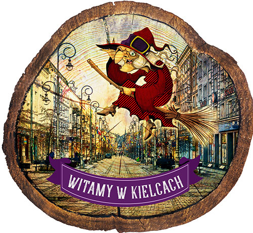 Magnes drewniany pieniek Kielce
